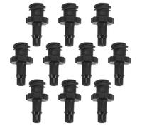 Homoyoyo 10Pcs Black Ink Hose Quick Release Fitting Adapter for Inkjet and Flatbed Printers, Plastic Tube Rapid Connector Coupler for Plotter and Printer Ink Pipe
