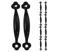 Homoyoyo 10pcs Cabinet Door Handles: Curved Gate Pulls Vintage Drawer Pulls Bow Handle Door Hardware for Dresser Cabinet Cupboard Suitcase