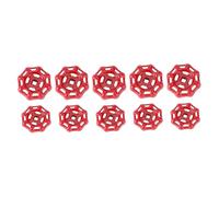 Homoyoyo 10pcs Cast Iron Shutoff Valve Handles with Ball Wheel Design Fittings Flat Bottom Anti-Deposit Water Tube Hand Wheels for Flow Control