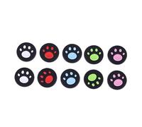 Homoyoyo 10pcs Cat Paw Silicone Rocker Caps Anti-slip Protection Sleeves for Controllers Cute Colorful Joystick Covers White Pink Red Green and Light Blue Options