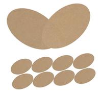 Homoyoyo 10pcs Clay Making Boards Small Oval Wood Pottery Plates Multi-use Blank Craft Base for DIY Clay Painting Coloring Projects Density Wood Boards for Creative Art and Handmade