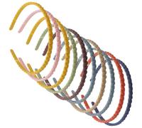 Homoyoyo 10pcs Colorful Synthetic Hair Headband Stylish Braid Wig Headbands for Straight Curly Wavy Hair Comfortable Convenient for Any Outfit