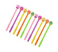 Homoyoyo 10pcs Cute Cartoon Lollipop Gel Pens Black Ink Multipurpose Writing Stationery for Students School Supplies Fun Prize Gifts