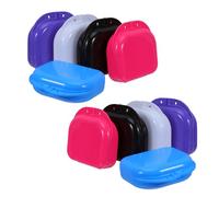 Homoyoyo 10pcs Denture Case Leakproof Travel Retainer Holder Braces Storage Box Denture Holder Case for False Tooth Orthodontic Storage Box