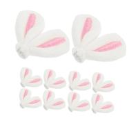 Homoyoyo 10pcs DIY Bunny Ear Hair Clip Craft Kit for Women Easter Hair Accessories Rabbit Ear Decor for Handmade Hairpins and Jewelry Charm