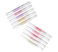 Homoyoyo 10pcs Essential Oil Pens Nail Cuticle Oil Pen Nourish Cuticle Smooth Dead Skin Random Style Assorted Color Beeswax for Manicure Store and Home DIY Nail Art Use