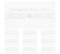 Homoyoyo 10pcs Fire Alarm Break Glass Replacement Cover for Manual Call Point and Fire Alarm Panel, Rectangle Glass Panel 3x1.5 Inch with Visibility and Accurate Replacement for Public