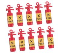 Homoyoyo 10pcs Fireman Charms Mini Fire Extinguisher Pendants Durable Alloy DIY Necklace Findings for Bracelet Earring Crafts Unique Vivid Detailing Firefighter Jewelry Accessories