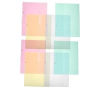 Homoyoyo 10pcs Foldable Plastic File Folder Organizers with Side Clip for Secure Document Storage Portable Report Covers for Office School Business Efficient Paperwork Sorting and Quick