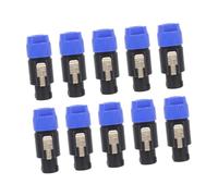 Homoyoyo 10Pcs Four Speaker Terminal Connectors Plastic Plugs High Temperature Resistant Insulated Adapter for Amplifier Mixer with Steady Conductivity and Easy Disassembly