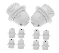 Homoyoyo 10pcs Full Thread Screw Light Bulb Socket Adapter Clip Lamp Holder for Desk and Pendant Lights Secure Stable Connection Quick Bulb Replacement Versatile Lighting