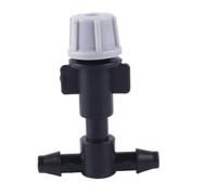 Homoyoyo 10pcs Garden Hose Atomizing Nozzles with Flat Grey Cap, Plastic Water-Saving Cooling System Nozzle for Outdoor Cooling System, Efficient Irrigation Spray Heads for Lawn and Garden