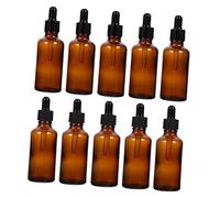 Homoyoyo 10pcs Glass Dropper Bottles for Essential Oils Aromatherapy Liquid Storage Refillable Pipette Containers with Black Matte and Glossy Finish