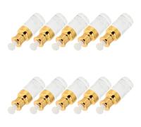 Homoyoyo 10pcs Glass Essential Oil Bottles Refillable Dropper Containers for Aromatherapy Crafts Experiments Leak Lids for Travel DIY Projects