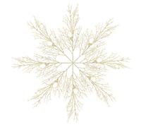 Homoyoyo 10pcs Glitter Artificial Leaves Xmas Tree Decor High Simulation Decorative Branches with Sparkling Gold Finish Festival Supplies for Christmas Party DIY