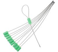 Homoyoyo 10pcs Green Plastic Self-Locking Wire Tag Seals with Steel Cable, Tamper Proof Security Labels for Container and Trailer Safety