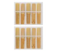 Homoyoyo 10pcs Hand-made Clarinet Reeds for Beginners, Traditional 2.5 Strength Single Reeds Set, Compact Clarinet Instrument Accessories for Wind Woodwind Players