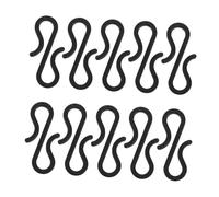 Homoyoyo 10pcs Hook Hooks S Clips Gutter Clips Siding for Outdoor Lights Vinyl Siding Soffit Gutter Light Hangers for Hanging Black Plastic