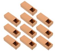 Homoyoyo 10Pcs Kraft Paper Lipstick Boxes Cosmetic Wrapping Storage Organizer for Small Items Compact Space-saving Design with Smooth Rounded Edges Packaging for Home and Office Use