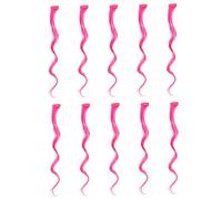 Homoyoyo 10pcs Long Wavy Hair Extensions High Temperature Fiber Reusable One Wig Hair for Women Daily Dress Up Parties Cosplay