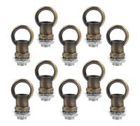 Homoyoyo 10pcs M10 Ring Ceiling Hook for Pendant Light and Planter | Closed-loop Threaded Fitting, Iron Zinc Alloy Build, Quick Install for Lighting Renovation and Commercial Use