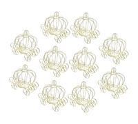 Homoyoyo 10Pcs Metal Candy Boxes Pumpkin Carriage Shape Party Favor Boxes Wedding Candy Packaging Storage for Wedding Party Decor and Wrapping