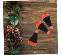 Homoyoyo 10pcs Mini Santa Claus Hats for Lollipops Fabric Christmas Decorations for Holiday Crafts Candy Covers Festive Party Favors for Tree and Gift Embellishments