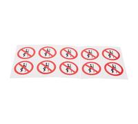 Homoyoyo 10pcs No Leaning Safety Warning Stickers for Glass Doors, Self-adhesive Vinyl Labels 5x5cm White Border, Industrial Warehouse Safety Caution Signs for Workplace Equipment
