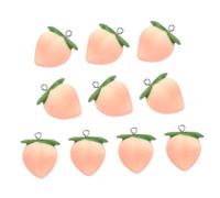 Homoyoyo 10Pcs Peach Fruit Charms for Jewelry Making Polymer DIY Pendant Accessories for Necklaces Bracelets Earrings Creative Crafting Charms for Elegant Fashion