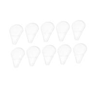 Homoyoyo 10pcs Plastic Sector-shaped Cosmetic Brush Head Covers for Makeup Protection and Preventing Brush Head Falling, for Traveling Outdoor