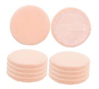 Homoyoyo 10PCS Pure Cotton Round Makeup Puff for Loose Powder Soft Cosmetic Powder Pads with Suede Texture and Portable Cosmetic Tools for Even Face Application