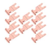 Homoyoyo 10Pcs Rose Gold Stainless Steel Label Holder Clips, 54X28X16Mm Adjustable Price Tag Display Stands for Bakery, Supermarket, Retail Shelf Sign and Menu Card Holder