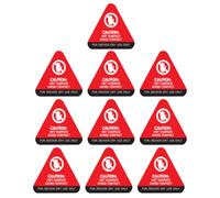 Homoyoyo 10pcs Scald Warning Label Decals Heat-Sensitive Warning Sticker Paper Material Red Colour Temperature-Sensitive Colour Change Hand Protection for High-Temperature Equipment