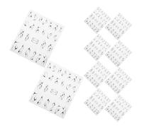 Homoyoyo 10Pcs Silver Marble Wave Nail Art Stickers - Self-Adhesive Irregular Line Decals for Fingernail Decoration, Abstract Geometric Stripes Suitable for DIY Manicure and Women’S Nail