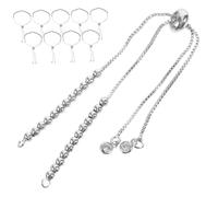 Homoyoyo 10Pcs Simple Bracelet Minimalist Cuff Wrist Jewelry for Women for Fashion Friendship for Adding Charms Personal Touch