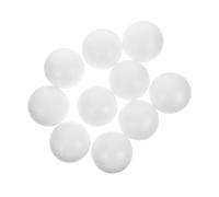 Homoyoyo 10Pcs Solid White Polystyrene Balls for Crafting DIY Wedding Christmas Decorations Paintable Round Spheres for Molecular Models and Party Ornaments