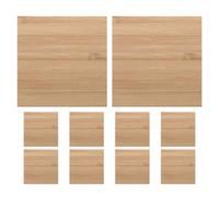 Homoyoyo 10pcs Square Bamboo Craft Pieces 10x10cm - Handmade Thin Bamboo Wood Slices for DIY Painting, Wood Burning, and Crafting Projects in Art and Hobby Supplies