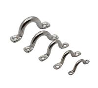 Homoyoyo 10pcs Stainless Steel 316 Marine Boat Handle U-Shaped Saddle Grip 6mm Eye Loop for Kayak Canoe Dinghy Deck Hardware Marine Boating Accessories