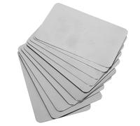 Homoyoyo 10pcs Stainless Steel Engraving Blanks with Rounded Edges DIY Metal Business Card Templates for Personalization and Professional Networking Multipurpose Metal Card Blanks for