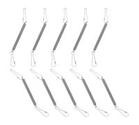 Homoyoyo 10pcs Stainless Steel Spring Hooks Rabbit Cage Latch Hook Portable Fastener for Small Animal Water Dispenser Secure Clip Suitable for Pet Feeding and Drinking