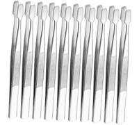 Homoyoyo 10Pcs Stainless Steel Stamp Tweezers for Stamp Collecting and Crafts Smooth Polished Surface Multifunctional Tongs for Hobbyists and Professionals