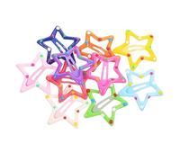 Homoyoyo 10pcs Star Snap Hair Clips for Kawaii Metal Barrettes Hair Accessories for Everyday Use and Special Occasions