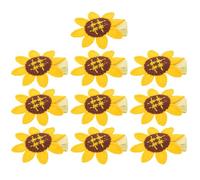 Homoyoyo 10PCS Sunflower Hair Clips for Women Small Knitted Flower-Shaped Beach Hair Pins Hawaiian Summer for and Travel
