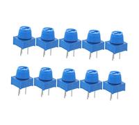 Homoyoyo 10pcs Through Trimmer Potentiometer High Precision Adjustable Resistor for Electronics Projects