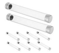 Homoyoyo 10pcs Transparent Plastic Tweezers Display Case with Cap Portable Eyelash Extension Tool Organizer Tube for Travel Scratch Prevention Manicure Storage Box for Women and