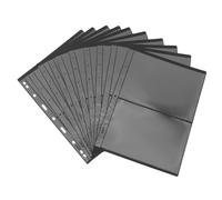 Homoyoyo 10pcs Transparent PVC Double-Sided Stamp Stock Pages for Album Collectors Loose Leaf Stamp Holders with Design for Easy Viewing and Long-Term Use