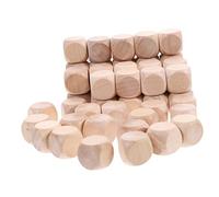 Homoyoyo 10Pcs Unfinished Wooden Dice Blank Wood Cubes for DIY Crafts Painting Creative Parent Activity Game Blocks for Imagination and Fine Motor Skills Development