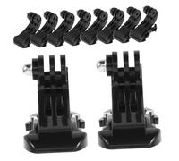 Homoyoyo 10pcs Vertical J-hooks Buckle Mount with Long Thumb Screws for Action Cameras Head Mount Accessories Secure Screw Design Portable Dual Device Clamp for Sports and Outdoor Use