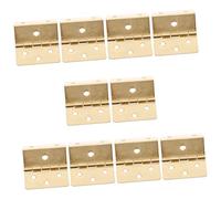 Homoyoyo 10Pcs Vintage Iron Hinges Three-Folding Hardware with Antique Finish for Cabinet Furniture Doors Self-Closing Hinges for Wardrobes and Wooden Boxes