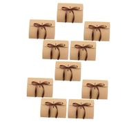 Homoyoyo 10pcs Vintage Kraft Paper Invitation Envelopes Retro Style Ribbon Packing Bags Lightweight for Wedding Party Notes Letters